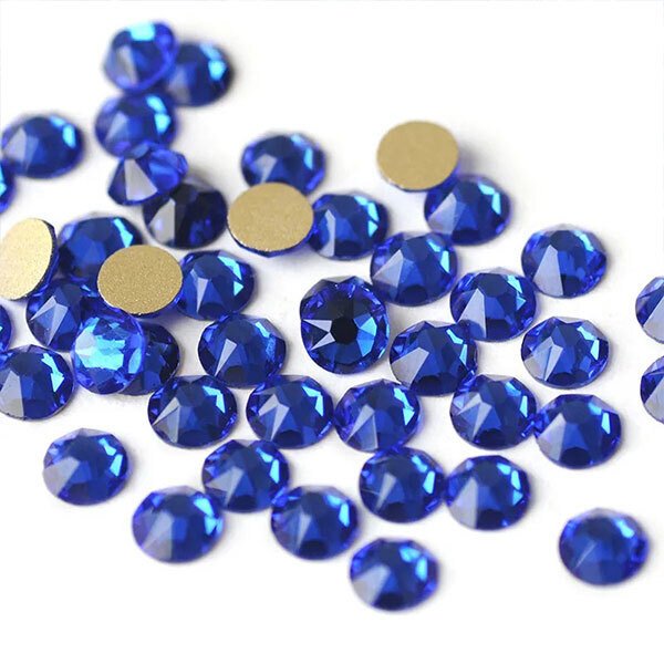 Royal Blue K9 Glass Hotfix Rhinestones | Bulk Wholesale Sapphire Blue Rhinestones