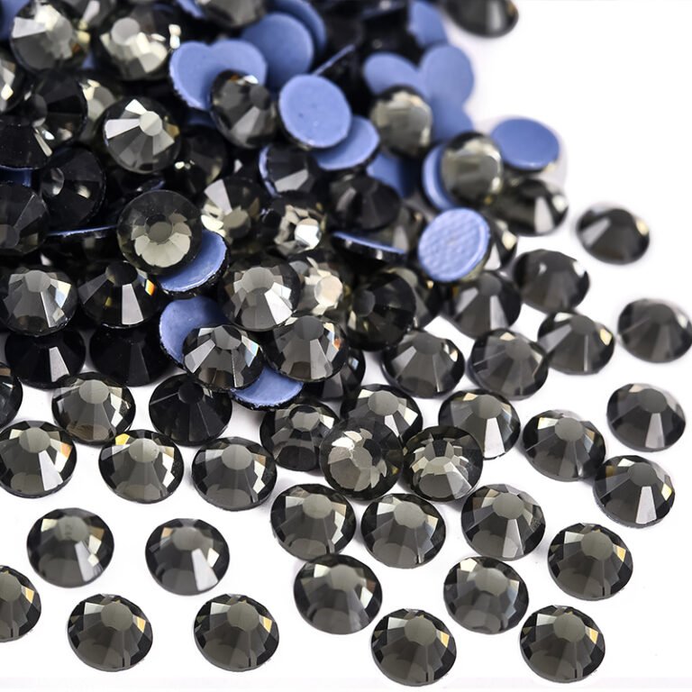 Premium Black Diamond K9 Rhinestones for London Luxury Apparel