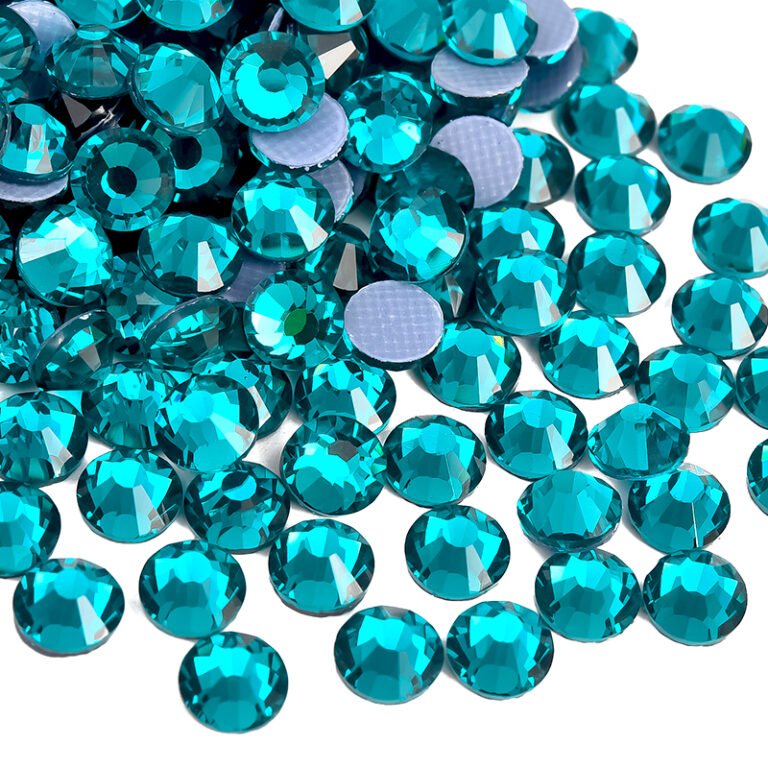 High-Temp Glue Blue Zircon Rhinestones for Dubai Haute Couture
