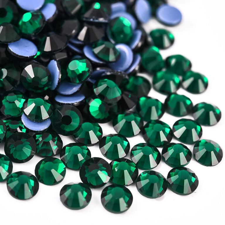 How Emerald Green Hotfix Rhinestones Bring Depth to High-End Fashion Pieces