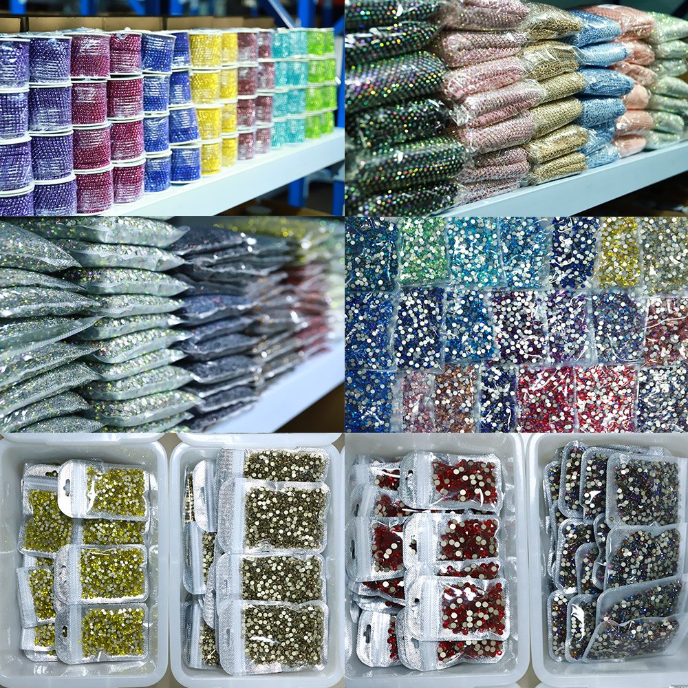Hotfix rhinestone wholesale packaging display: tubes, jars, trays