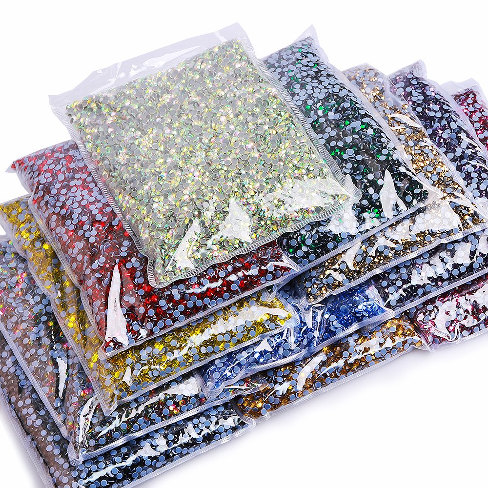 Hotfix rhinestone bulk bags in mixed colors for wholesale