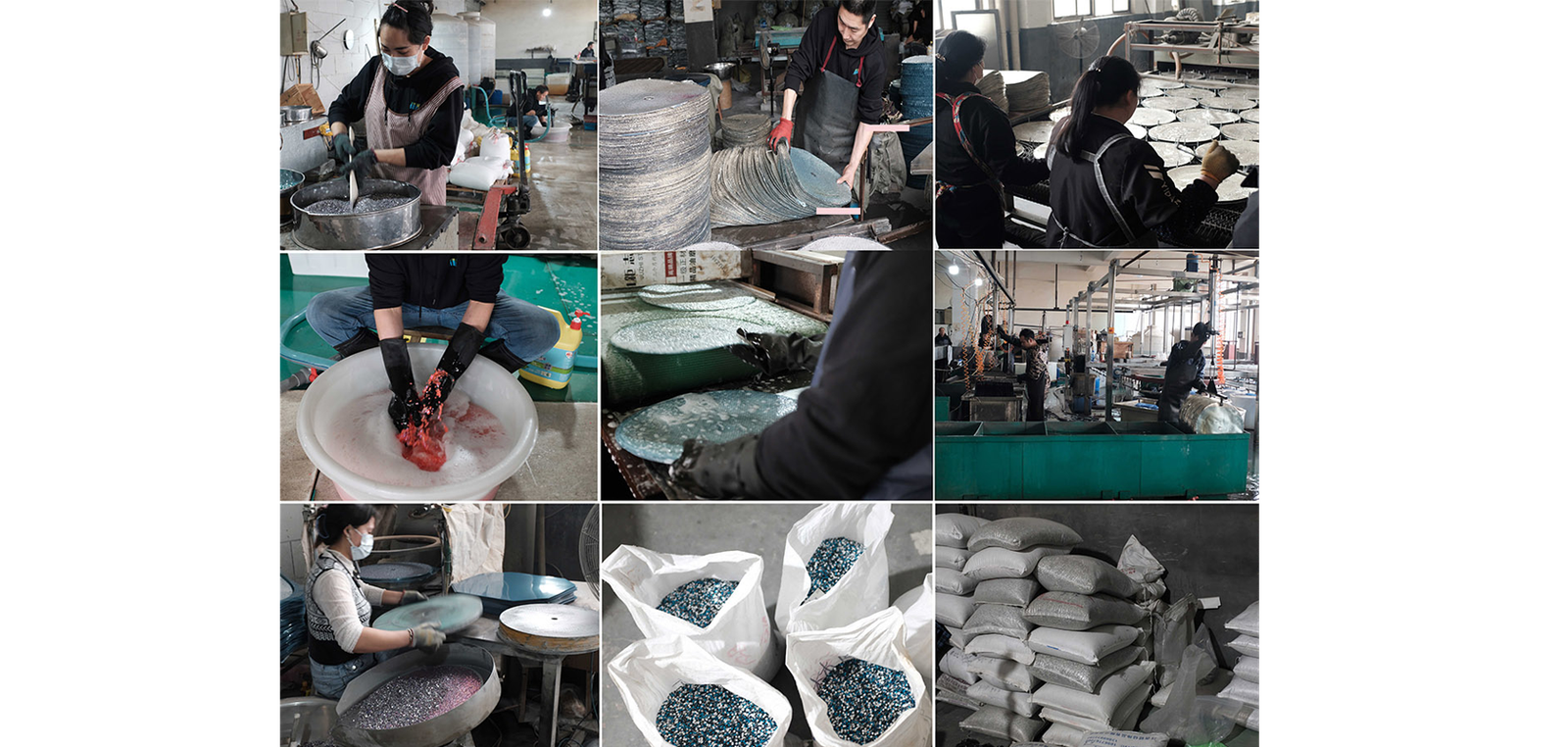 Rhinestone craftsmanship and quality inspection at our factory